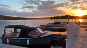 Boat for rent at Lipno Lake