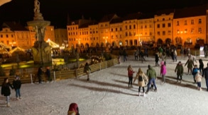 Budweis Budejovice in winter