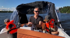 Boat for rent at the Lipno Lake